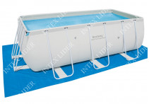 56241 Каркасный бассейн прямоугольный BestWay, 412х201х122см, фильтр-насос картр 2006 л/ч