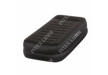 Кровать надувная односпальная со встроенным насосом 220В 99х191х42см Intex 64422