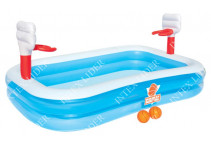 54122 Игровой бассейн Баскетбол + 2 мяча Bestway (251 х 168 х 102 см, 636 л)