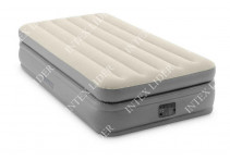 Intex 64162 Односпальная надувная кровать, 99х191х51см+встроенный насос