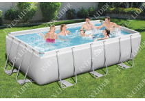 56441 Каркасный бассейн прямоугольный BestWay, 404х201х100см, фильтр-насос картр 2006 л/ч